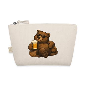 Ours à bière avec des lunettes de soleil - Trousse biologique - nature - Devant