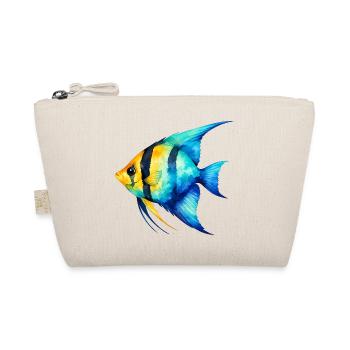 Blue Yellowfish Watercolor - Organic Pouch - nature - Front