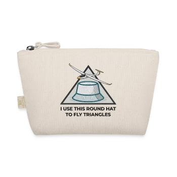Round Hat Flies Triangles V3 - Organic Pouch - nature - Front