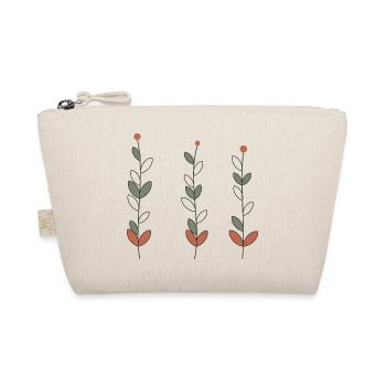 Trio minimalistischer Blumenstängel - Bio-Täschchen - Natur - Vorne