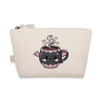 Kawaii Creepy Mug with Wings - Organic Pouch - nature - Front