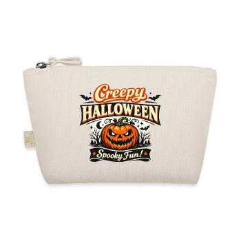 Creepy Halloween Kürbis-Logo - Bio-Täschchen - Natur - Vorne
