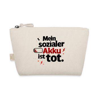 Mein sozialer Akku ist tot - Bio-Täschchen - Natur - Vorne