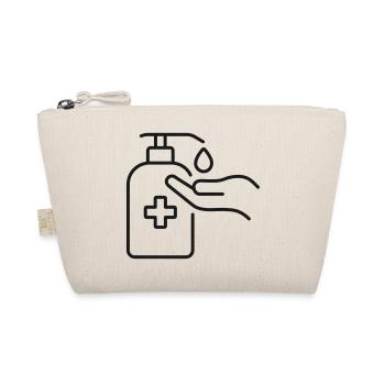 Handdesinfektionsmittel medizinisches Linien-Symbol - Bio-Täschchen - Natur - Vorne