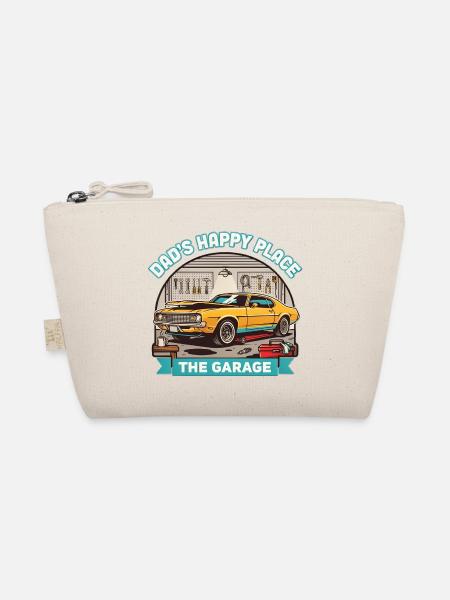 Dad's Happy Place – Garage - Bio-Täschchen - Natur