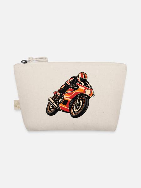 Retro Racer Bike - Bio-Täschchen - Natur