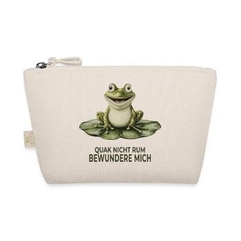Quak nicht rum – Lustiger Frosch Spruch - Bio-Täschchen - Natur - Vorne