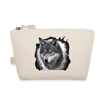 Wolfportrait mit Nebelschwaden - Bio-Täschchen - Natur - Vorne