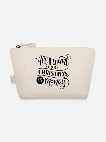 AC_Designs_all_i_want_For_christmas_is_Money - Bio-Täschchen - Natur