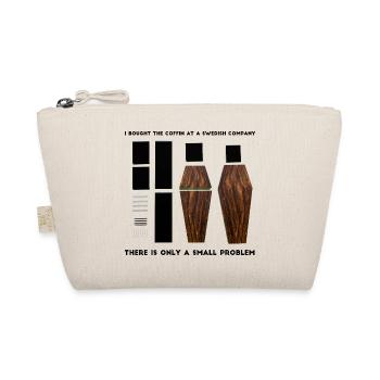 Lustiges Holzsarg-Kunstwerk - Bio-Täschchen - Natur - Vorne