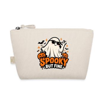 Spooky Ghost mit Sonnenbrille und Kürbissen - Bio-Täschchen - Natur - Vorne