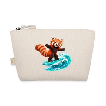Red Panda auf der Teal Wave surfen - Bio-Täschchen - Natur - Vorne