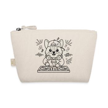 Niedliche Corgi-DJ-Musik-Gliederung Lustiges Hundeliebhaber-Geschenk - Bio-Täschchen - Natur - Vorne