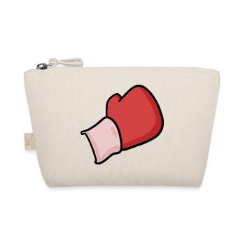 Boxhandschuhe Motiv Boxen - Bio-Täschchen - Natur - Vorne