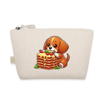 Beagle Liebt Lasagne Italienisch Hund Liebe Lasagn - Bio-Täschchen - Natur - Vorne