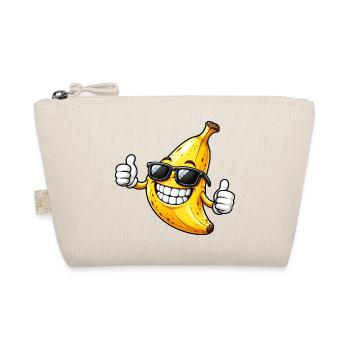 Banane mit Sonnenbrille Lustiger Sommer Spaß - Bio-Täschchen - Natur - Vorne