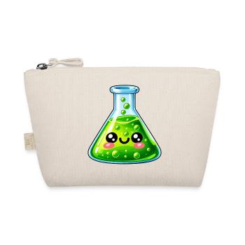 Grüner Blubber im Erlenmeyer - Bio-Täschchen - Natur - Vorne