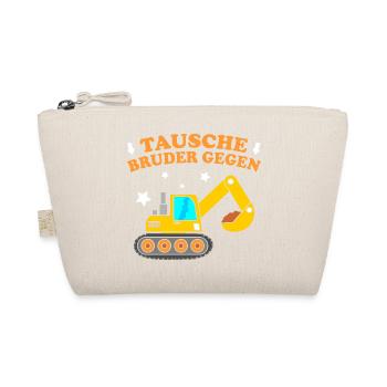 Tausche Bruder Gegen Bagger Kindershirt Mit Bagger - Bio-Täschchen - Natur - Vorne