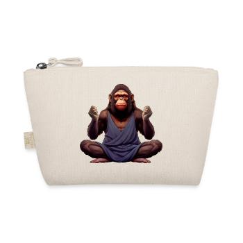 Affen Yoga / Yogi Affe - Bio-Täschchen - Natur - Vorne