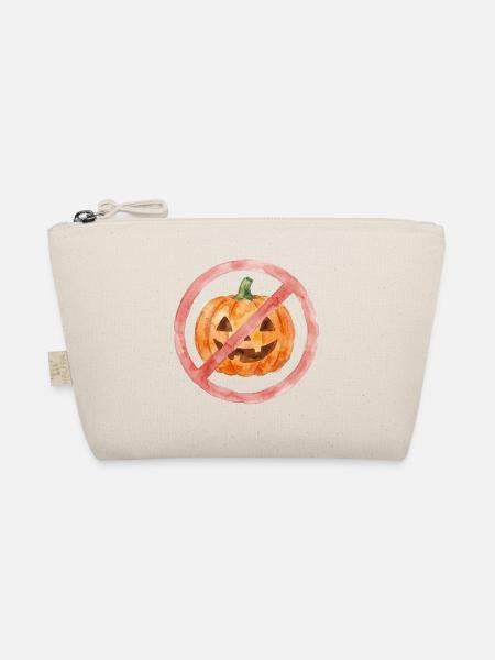 Verbotener Halloween Kürbis Aquarell - Bio-Täschchen - Natur