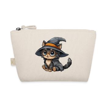 Katzenzauberer mit Brille - Bio-Täschchen - Natur - Vorne