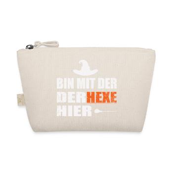 ich bin mit der hexe hier - Bio-Täschchen - Natur - Vorne