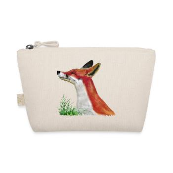 Fuchs schnuppert im Gras - Bio-Täschchen - Natur - Vorne
