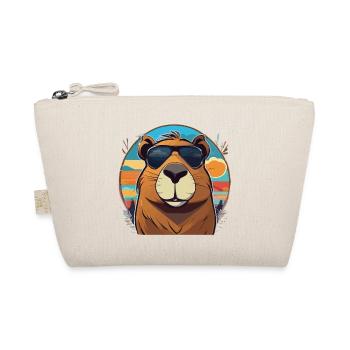 Kapybara mit Brille - Bio-Täschchen - Natur - Vorne