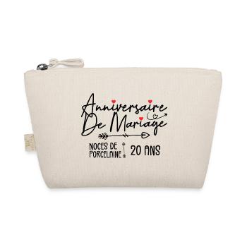 Anniversaire de mariage 20 ans Noces de Porcelaine - Trousse biologique - nature - Devant