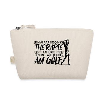 Golf joueur Cadeau joueur Golf sport golf !! - Trousse biologique - nature - Devant