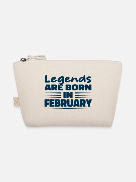 Legenden werden im Februar geboren - Bio-Täschchen - Natur - Vorne
