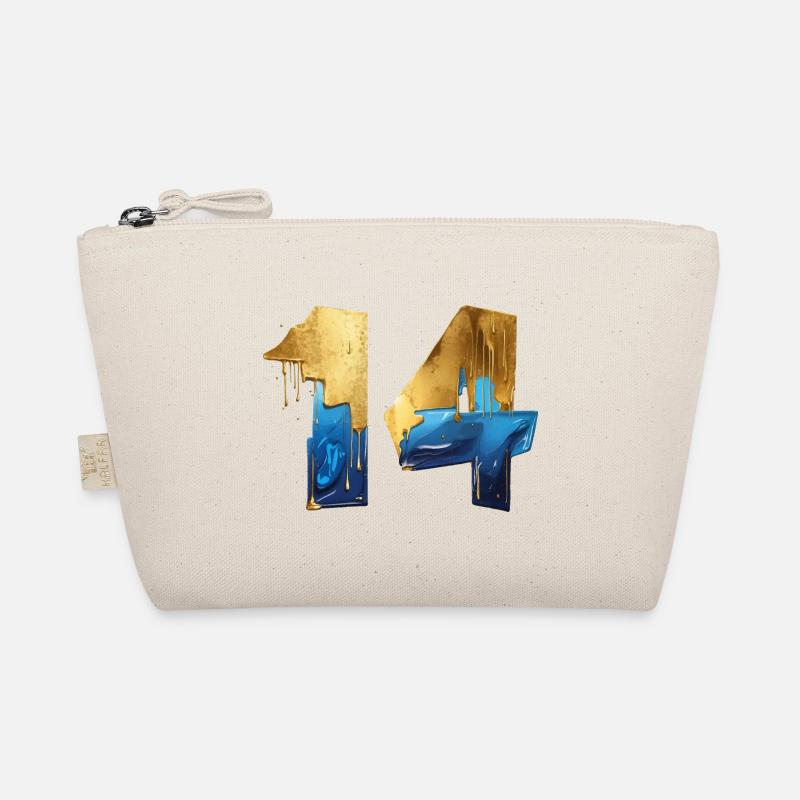 NR. 14 NUMMER 14 COOL 14. GEBURTSTAG Bio-Täschchen