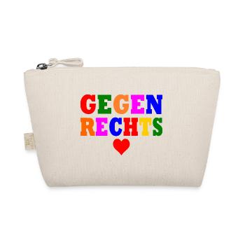 Gegen rechts - Bio-Täschchen - Natur - Vorne