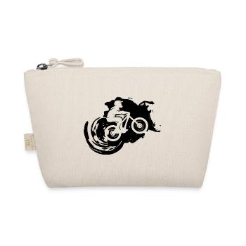 Biker Art MTB Dirtbike Cyclist - Organic Pouch - nature - Front