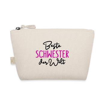 Beste Schwester der Welt Geschwister Schwester - Bio-Täschchen - Natur - Vorne
