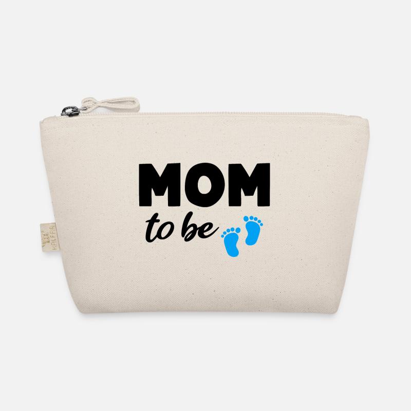 Mom to be Boy Mom Schwangerschaft Mama - Bio-Täschchen - Natur