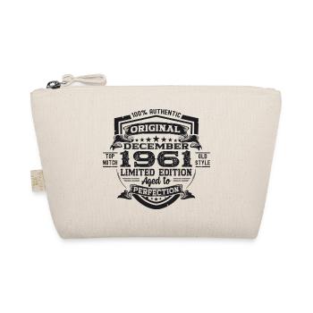 Born December 1961 61st birthday gift - Organic Pouch - nature - Front