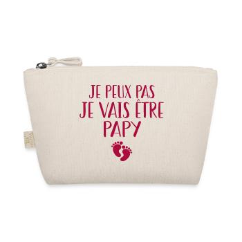Je Peux Pas Je Vais Être Papy | Cadeau Grand-père - Trousse biologique - nature - Devant