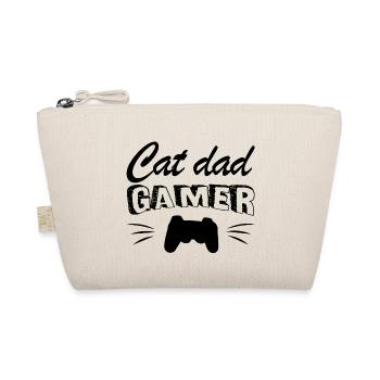 Katzen-Papa-Gamer - Bio-Täschchen - Natur - Vorne