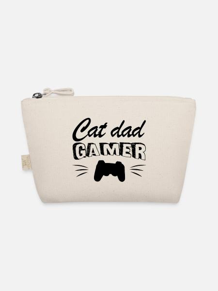 Cat dad gamer - Trousse biologique - nature - Devant