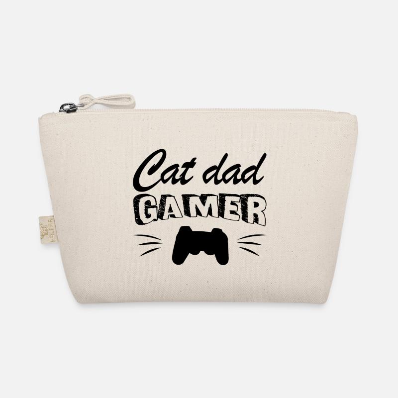 Cat dad gamer Organic Pouch