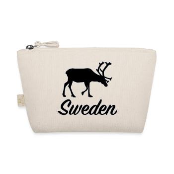 Schweden Rentier Silhouette Sweden Souvenir - Bio-Täschchen - Natur - Vorne