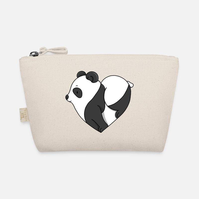 Liebe Panda - Bio-Täschchen - Natur