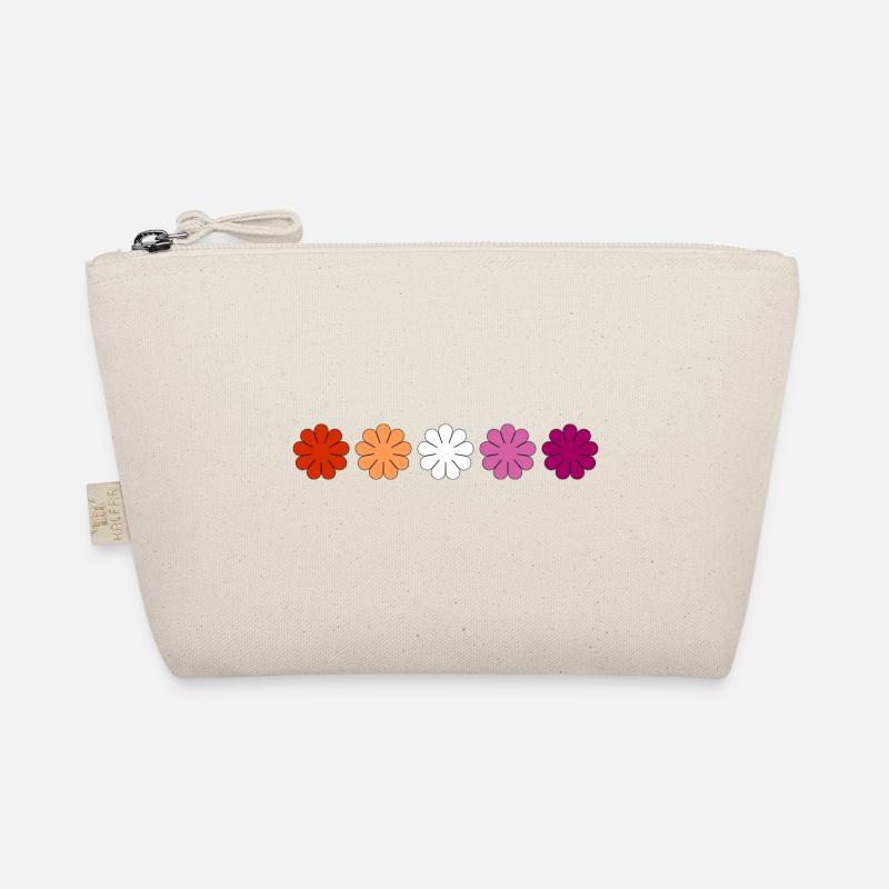 Subtle Lesbian Pride flowers Organic Pouch