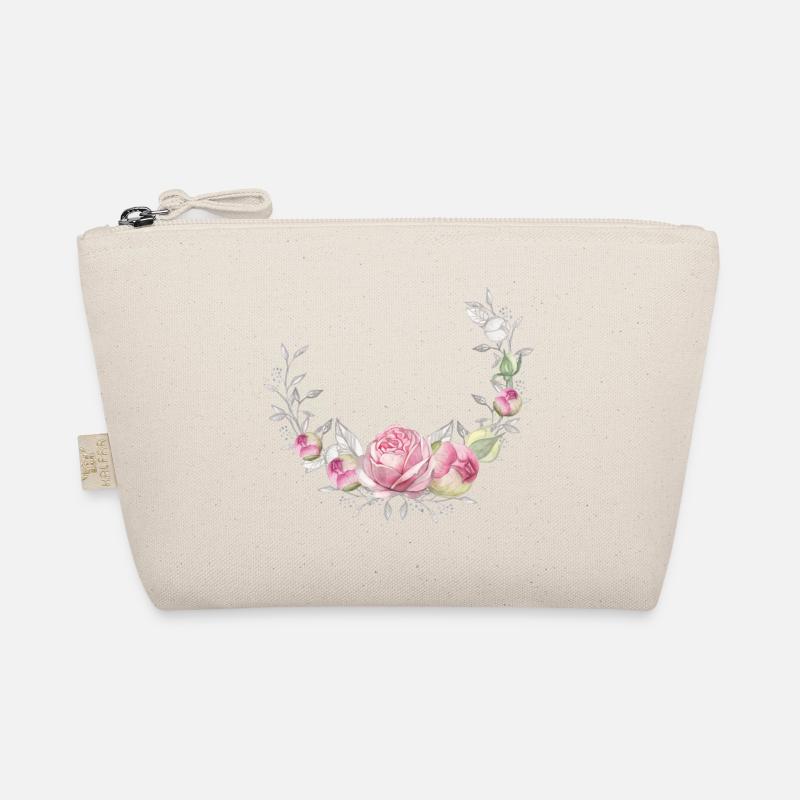Couronne de fleurs avec roses, personnalisable Trousse biologique