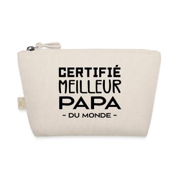 Certifie Meilleur Papa Du Monde Cadeau Papa - Trousse biologique - nature - Devant