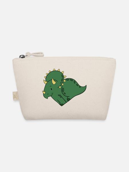 Liebe Triceratops - Bio-Täschchen - Natur - Vorne