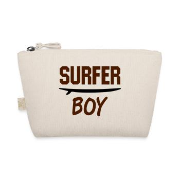 Surfer boy (surfboard) - Organic Pouch - nature - Front