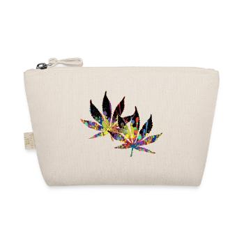 Crazy Colored Marijuana Leaves 1 - Organic Pouch - nature - Front
