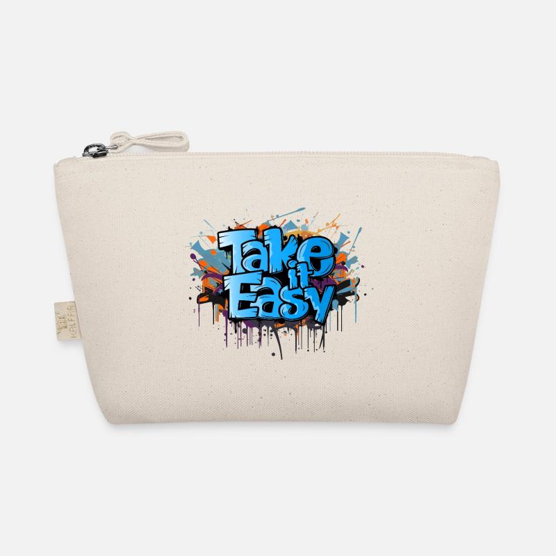 take it easy graffiti art cool saying Organic Pouch